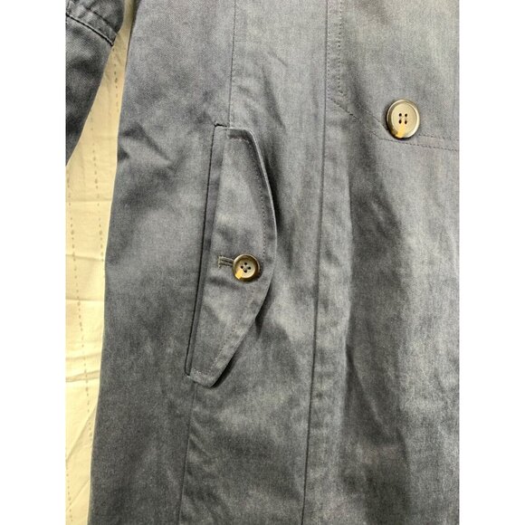 Cole Haan Womens Coat Sz M Trench Pleated Double Breasted Old$$ Classic Designer - Picture 5 of 12
